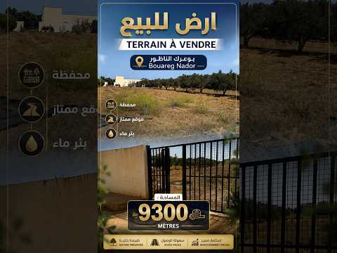 أرض للبيع 9300 متر | بوعرك الناظور   #terrain #nador 1